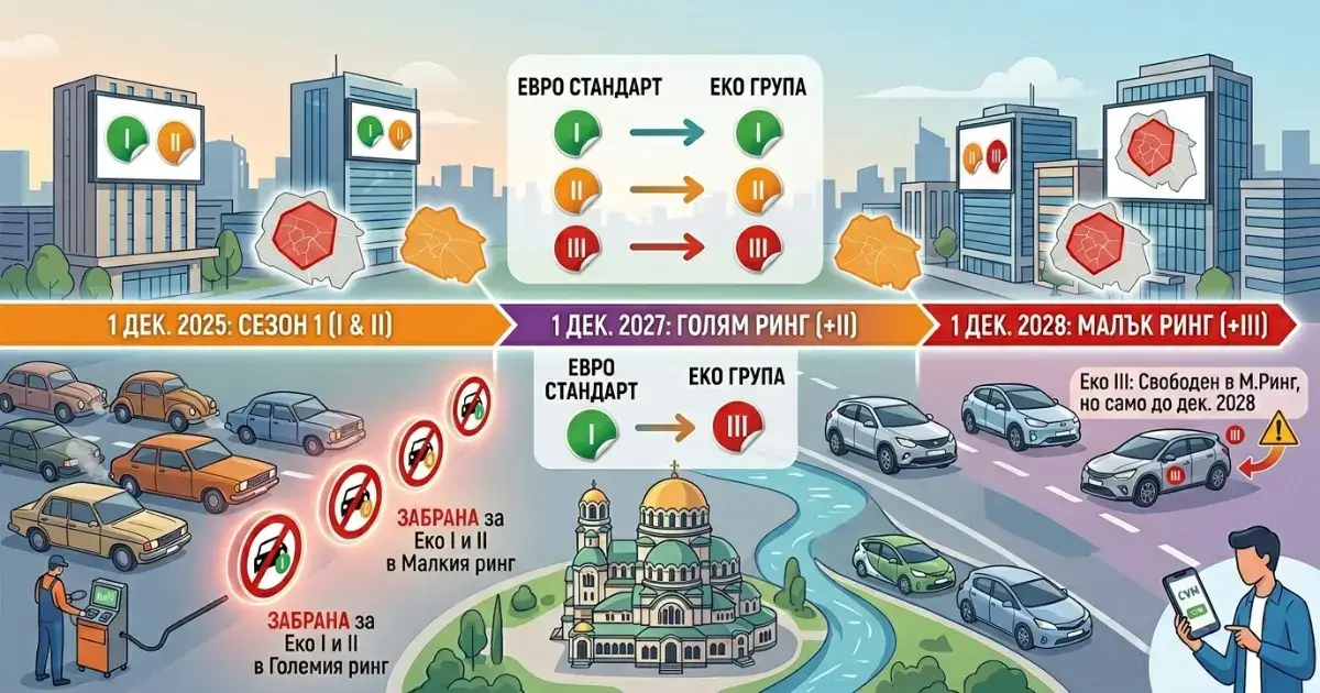 еко категории и ограничения за движение в София